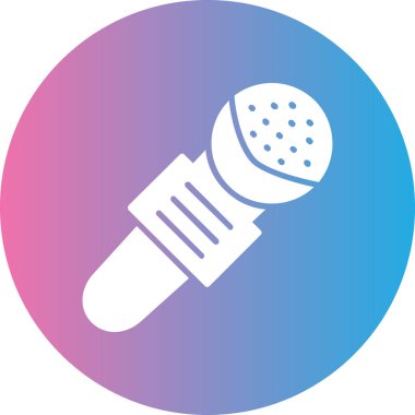 Mikrofon. Web simgesi basit illüstrasyon