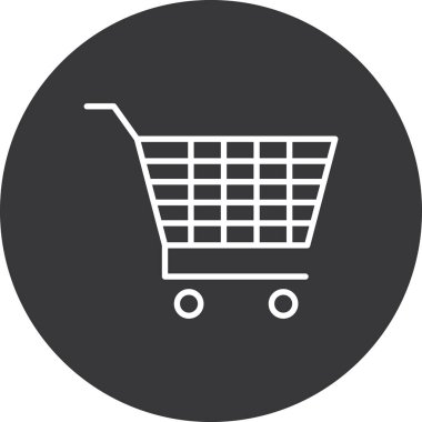 El arabası. Web simgesi basit illüstrasyon