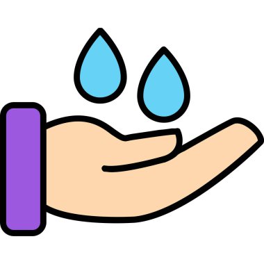 El ele tutuşma ikonu. el ele tutuşan su vektörü simgesi rengi düz izole