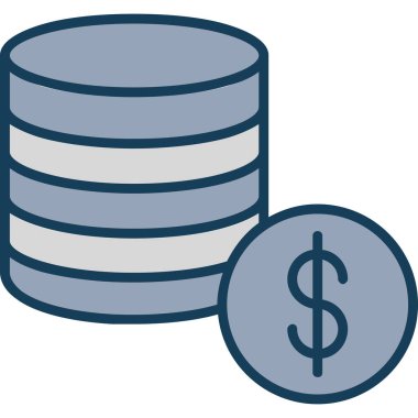 veritabanı. Web simgesi basit illüstrasyon