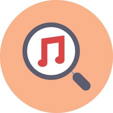 müzik düz simge vektör çizim