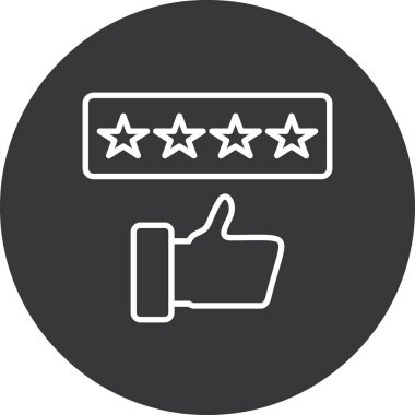 Geribildirim derecelendirme ikonu vektör çizimi