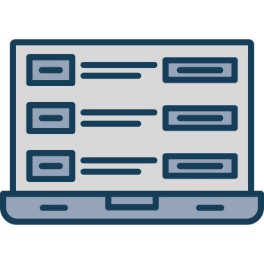 veritabanı. Web simgesi basit illüstrasyon