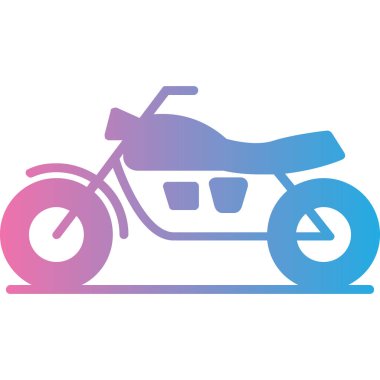 Motosiklet web simgesi vektör illüstrasyonu