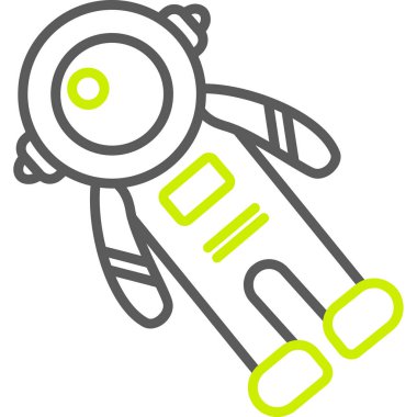 Astronot simgesi, vektör illüstrasyonu