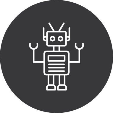 robot ikon vektör illüstrasyonu