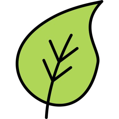 Yaprak. Web simgesi basit illüstrasyon