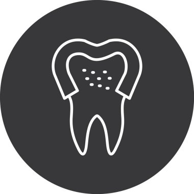 Diş simgesinin vektör illüstrasyonu