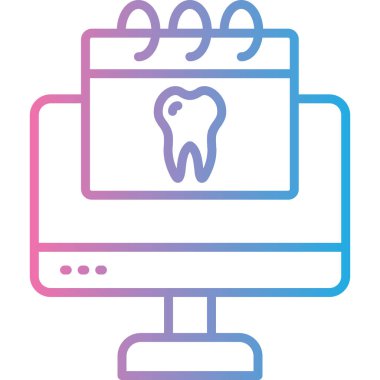 bilgisayar ekran simge vektör çizim