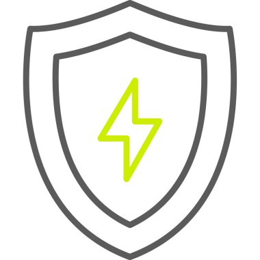 Bir yıldırım simgesinin vektör çizimi