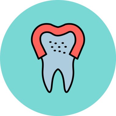 Diş. Web simgesi basit illüstrasyon