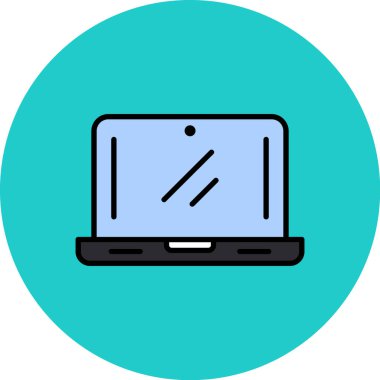 dizüstü bilgisayar simgesi, vektör tasarımı