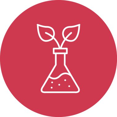 Modern laboratuvar ikonundan yoksun vektör illüstrasyonu