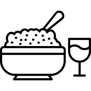 Akşam yemeği ikonu ana hatlarıyla
