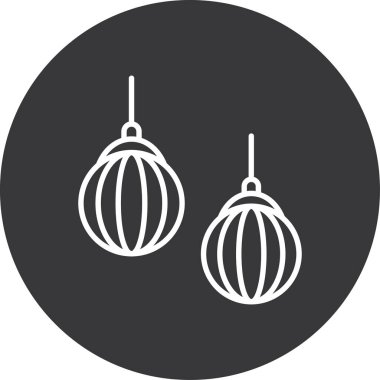 Asılı toplar ikonu. Web için belirlenmiş top vektör simgelerinin basit illüstrasyonu