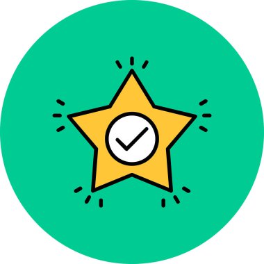 Rozet simge vektör çizim