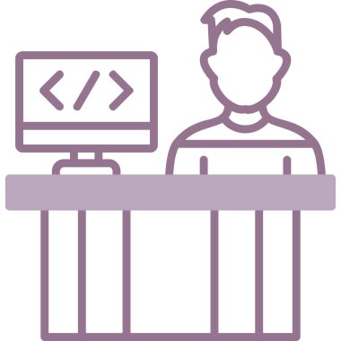 programcı kodlama geliştirici simgesi