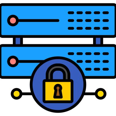 veri koruma sunucu simgesi - taslak biçimi