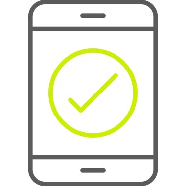 Simge, vektör illüstrasyonunu kontrol et