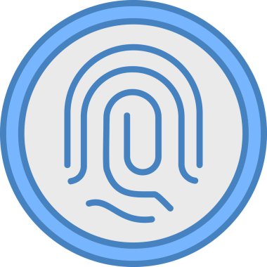 parmak izi kimliği simgesi ana hat biçiminde