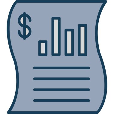 Dolar grafiği. Web simgesi basit illüstrasyon