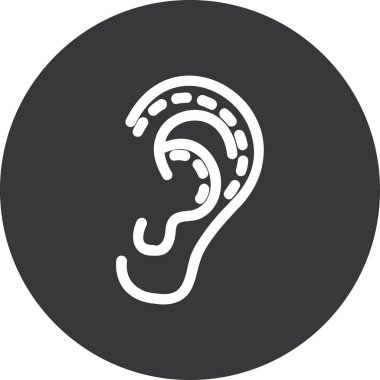 İnsan kulağıyla kulak illüstrasyonu