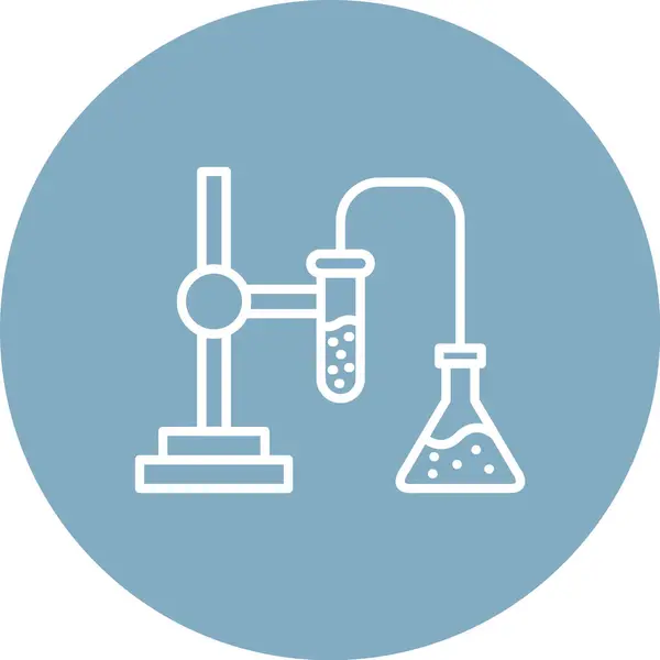 Kimya laboratuvarı. Web simgesi basit illüstrasyon