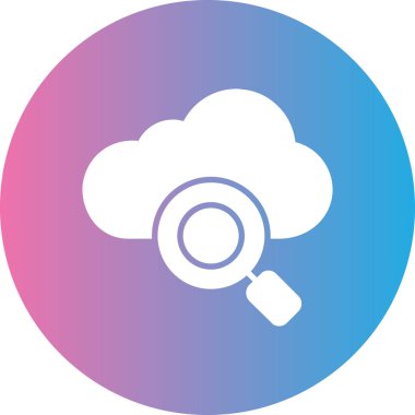 Bulut hesaplama simgesi vektör illüstrasyonu