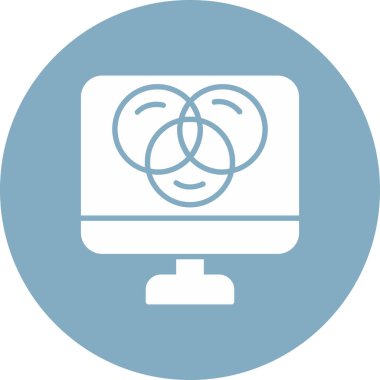 Monitör. Web simgesi basit illüstrasyon