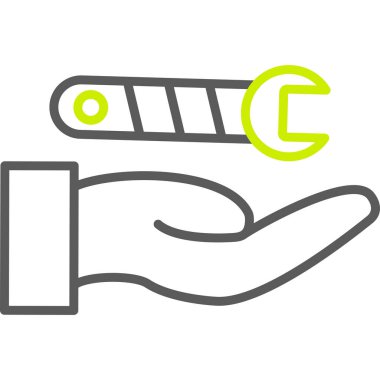 Bir anahtar simgesini tutan el.