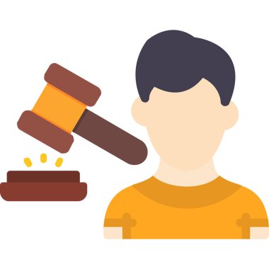 Hukuk ve adalet düz simgesi