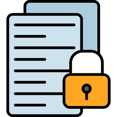 belge kilit simgesi doldurulmuş ana hatlar biçiminde