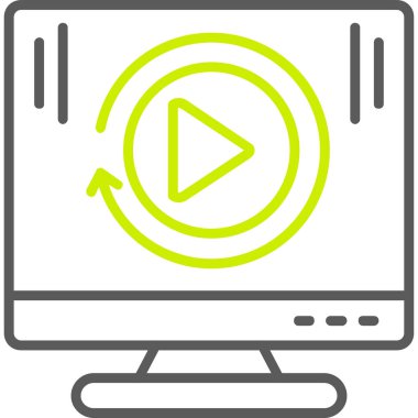 Video oynatıcı simgesi. Web tasarımı