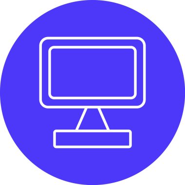 Bilgisayar. Web simgesi basit illüstrasyon