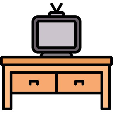 TV simgesi, vektör illüstrasyonu