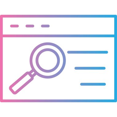 Web arama simgesi. vektör çizim