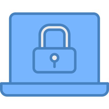 Kilit. Web simgesi basit illüstrasyon