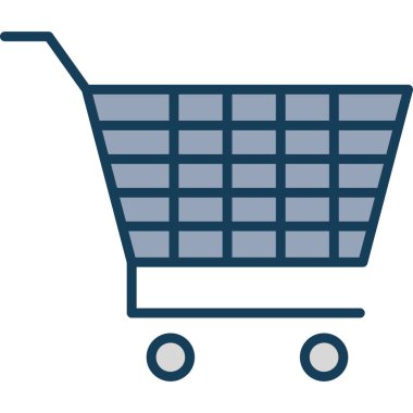 Tramvay doldurulmuş mavi vektör simgesi dekoru