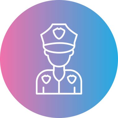 Polis memuru simgesinin vektör illüstrasyonu