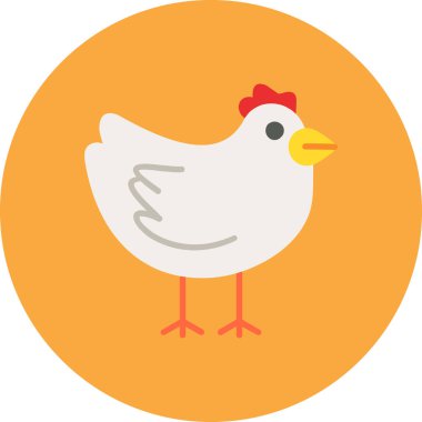 Tavuk. Web simgesi basit illüstrasyon