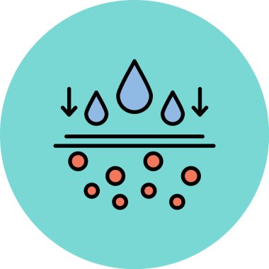 Mavi bir su damlasının vektör çizimi