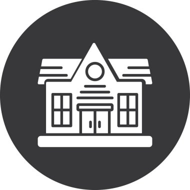 bina ikonu, vektör illüstrasyonu