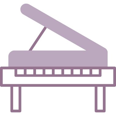 piyano klavyesi vektör illüstrasyonu. müzik enstrümanı