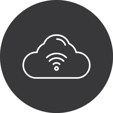 Bulut hesaplama kabartma vektör simgesi tasarımı