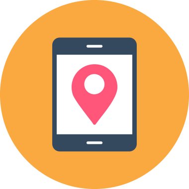 konum. Web simgesi basit illüstrasyon