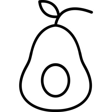Armut meyve simge vektör çizim