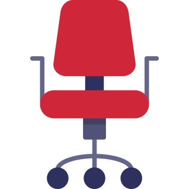 ofis koltuğu simge vektör illüstrasyon izole