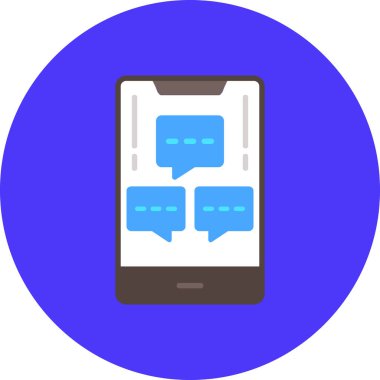 mobil sohbet. Web simgesi basit illüstrasyon