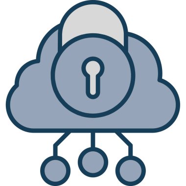 ağ bulut hesaplama simgesi - taslak biçimi