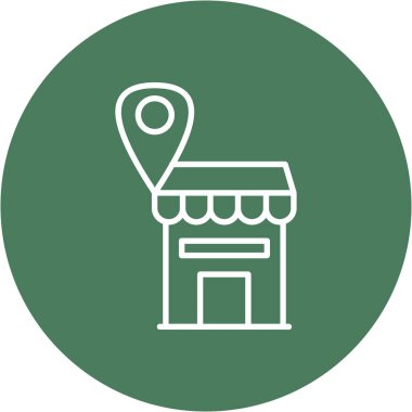 Vektör konumu simge illüstrasyonu